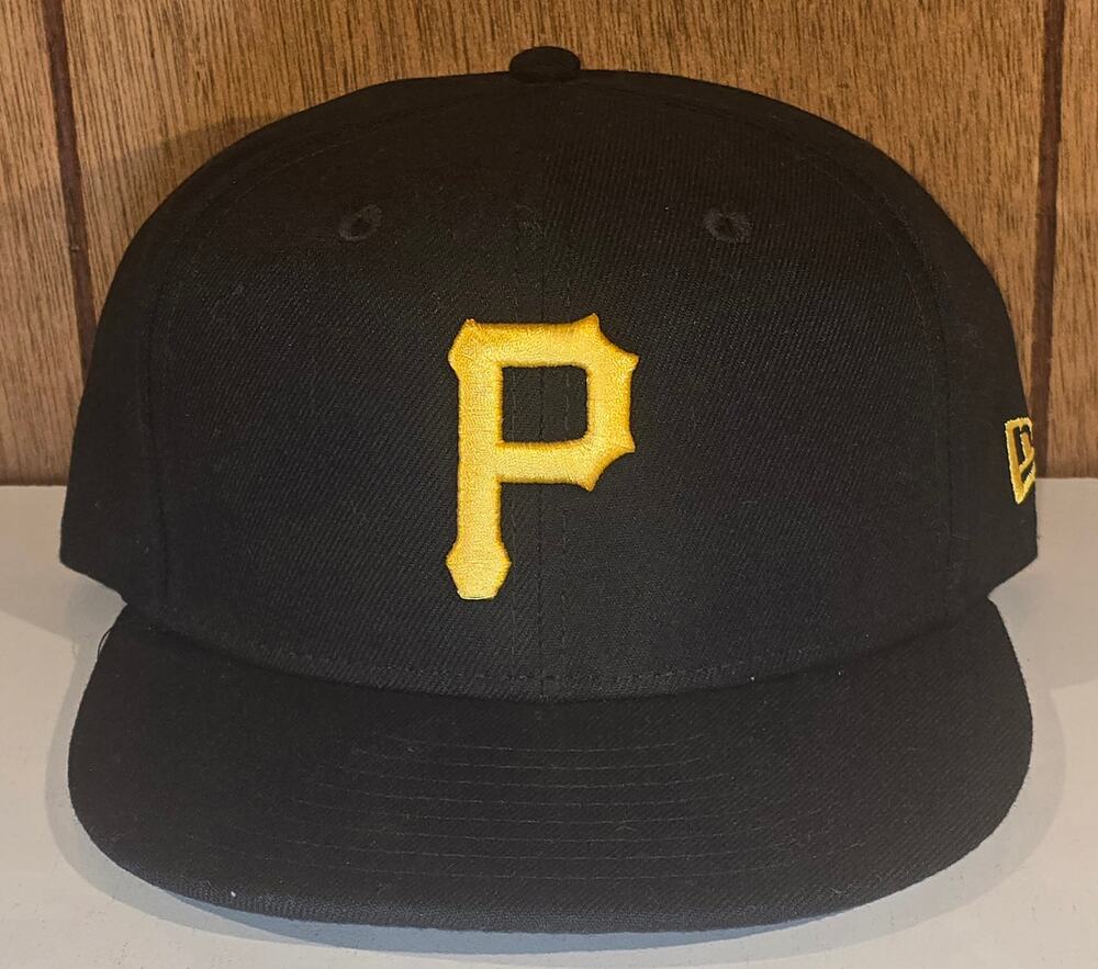 New Era Pittsburgh Pirates Fitted Hat 7 1/4 MLB On Field Black Cap - Picture 1 of 7